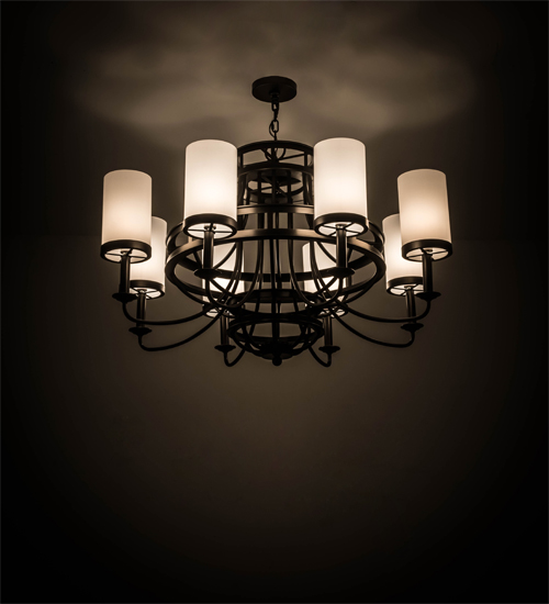 46 in. Saxony 8 Light Chandelier - Oil Rubbed Bronze