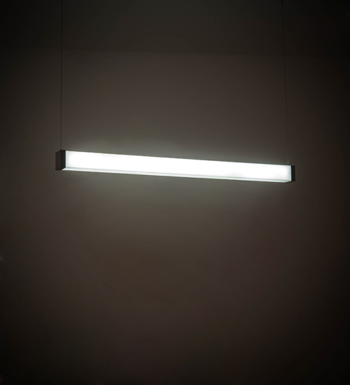 196411 48 in. Quadrato Livello Pendant - White & Silver