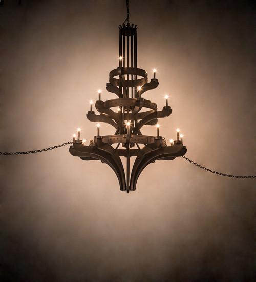 196460 61 in. Castilla 2 Three Tier Chandelier - Mahogany Bronze