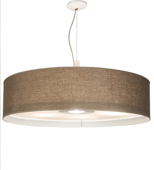 194176 48 in. Cilindro Textrene Pendant - Beige & White