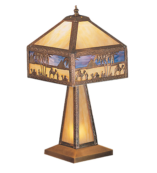 200204 19.5 in. Camel Mission Accent Lamp