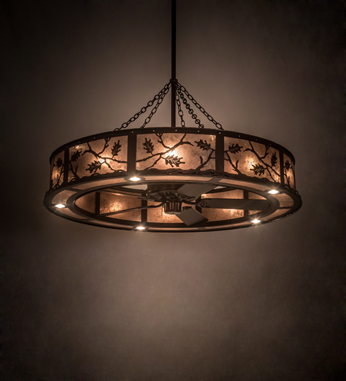 196223 55 in. Oak Leaf Chandel-Air Fan - Copper Vein