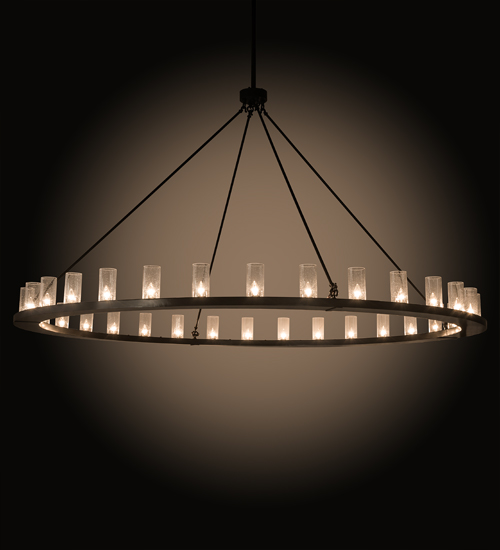 189798 96 in. Loxley 32 Light Chandelier - Black