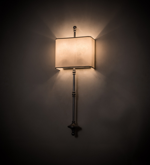 197220 10 in. Muirfield ADA Wall Sconce - White & Silver