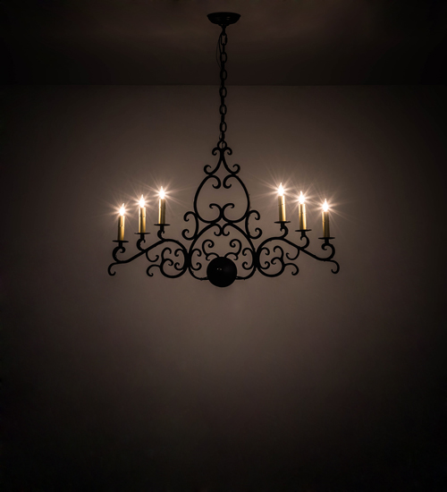 194364 36 in. Meredith Oblong Chandelier - Timeless Bronze
