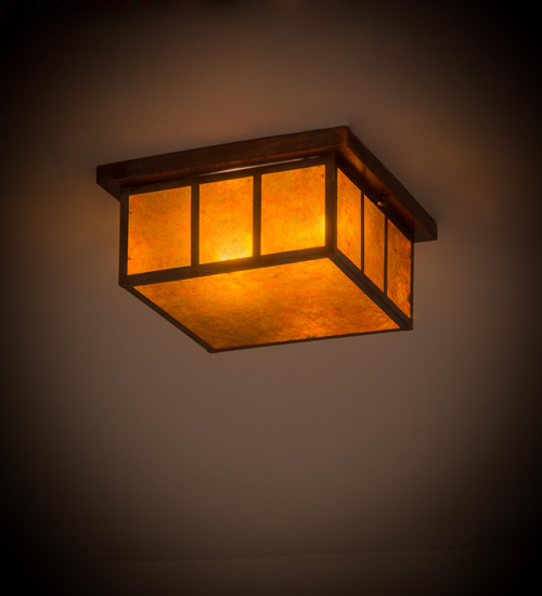 180850 14 in. Hyde Park Double Bar Mission Flushmount - Vintage Copper