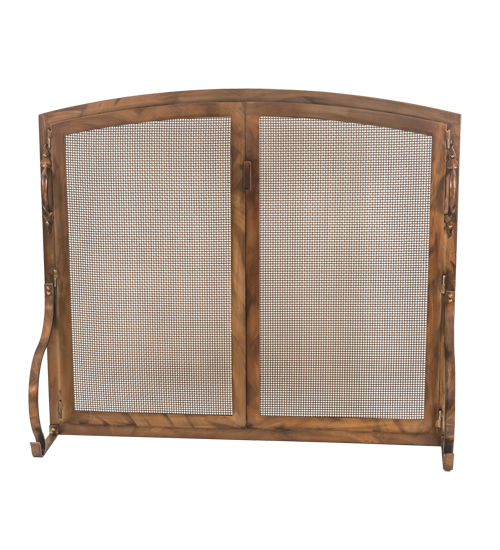 196950 38 x 44 in. Prime Arched Operable Door Fireplace Screen - Vintage Copper & Copper