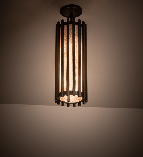 198762 7 in. Riker Pendant - Timeless Bronze