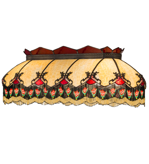 67048 44 in. Isabella Oblong Shade - Antique Brass