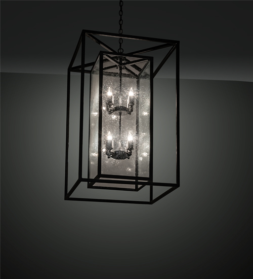 214846 25 in. Kitzi Box Pendant - Textured Black
