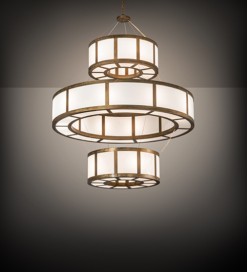 217678 60 in. Alessandro 3 Tier Pendant - Brushed Brass