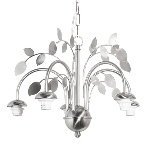 69887 Silver Leaf 5 Light Chandelier