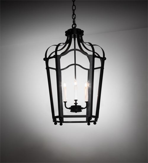 218160 20 in. Citadel 4 Light Pendant - Textured Black