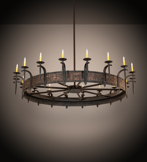 211291 72 in. Costello 18 Light Chandelier - Coffee Bean & Blackened Copper