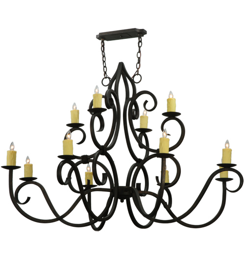 117787 60 in. Wide Clayton 12 Light Chandelier