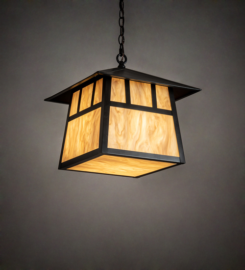 218679 16 in. Square Stillwater Double Bar Mission Pendant