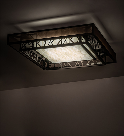 217643 36 in. Square Quadrato Rich Umador Semi Flushmount