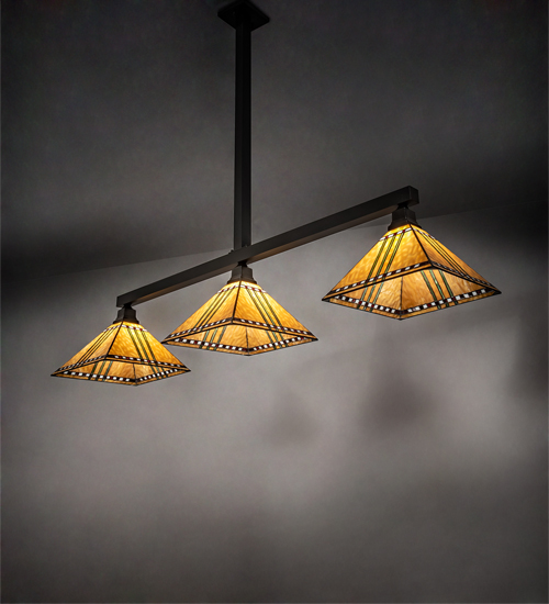 221381 62 in. Long Prairie Corn 3 Light Island Pendant