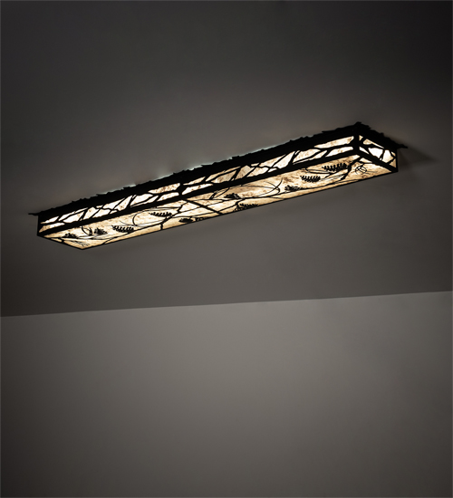 221767 62 in. Long Whispering Pines Oblong Flushmount