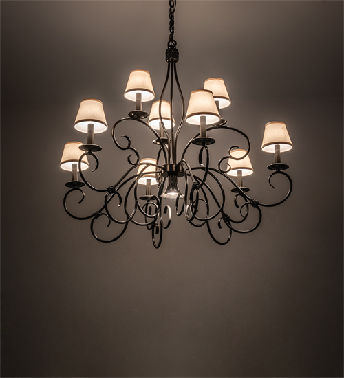 224138 40 in. Wide Grace 10 Light Two Tier Chandelier