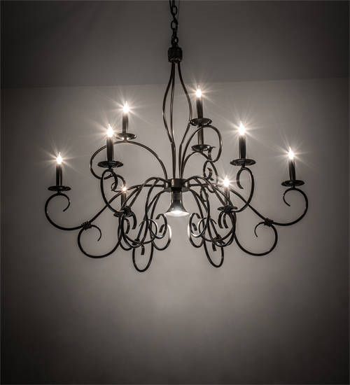 224136 40 in. Wide Grace 10 Light Two Tier Chandelier
