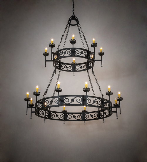 219839 66 in. Wide Majella 20 Light Two Tier Chandelier