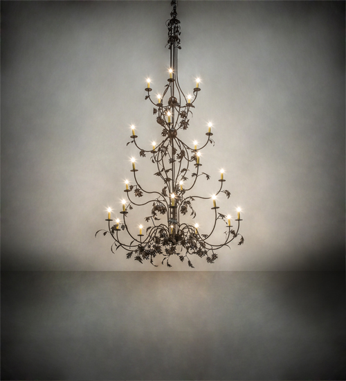 219575 72 in. Wide Oak Leaf 25 Light Chandelier