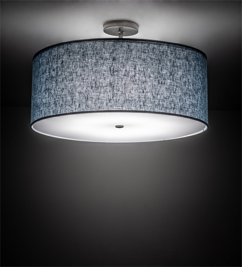 213856 30 in. Wide Cilindro Textrene Semi Flushmount