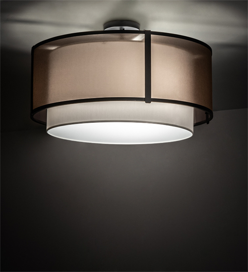 213919 30 in. Wide Cilindro Semi Flushmount
