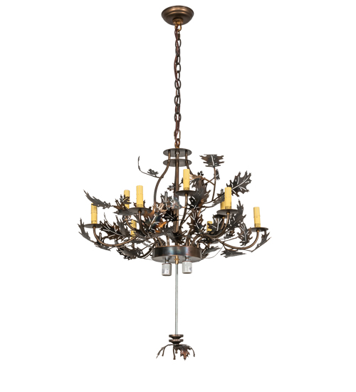 221200 34 in. Wide Oak Leaf & Acorn Chandelier Hardware