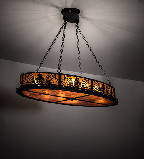 225845 48 in. Long Pinecone Oval Inverted Pendant