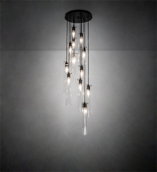 220696 16 in. Wide Cilindro 12 Light Cascading Pendant