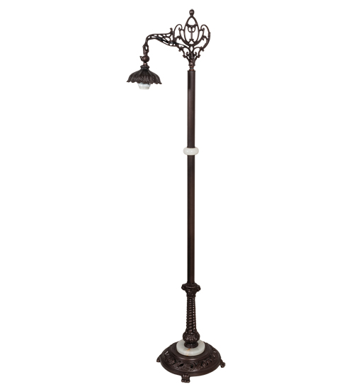 226006 60 in. High Mahogany Bronze Bridge Arm Floor Base