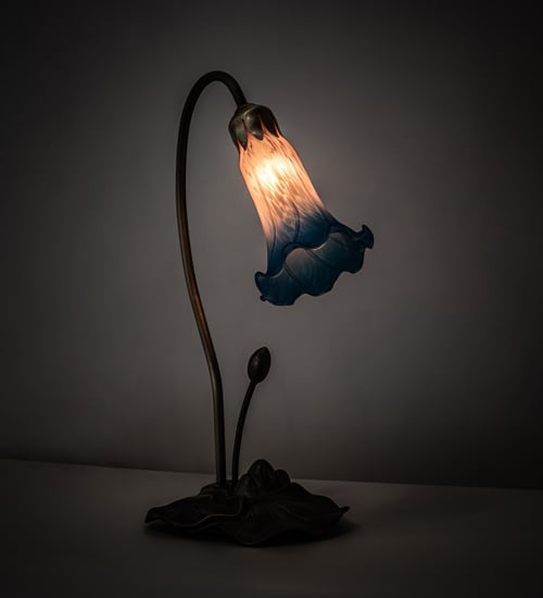 Picture of Meyda 13801 16 in. High Pink & Blue Pond Lily Accent Lamp