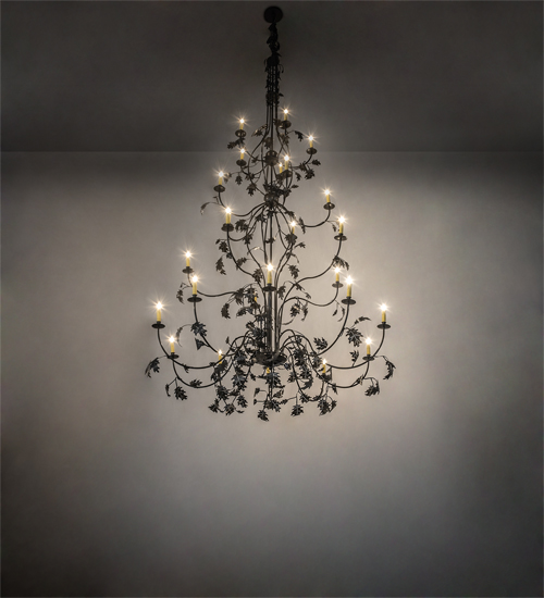221298 72 in. Wide Oak Leaf 25 Light Chandelier
