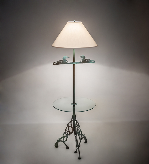 221612 65 in. High Loon with Glass Table Floor Lamp