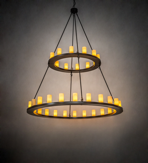 222247 72 in. Wide Loxley 36 Light Two Tier Chandelier
