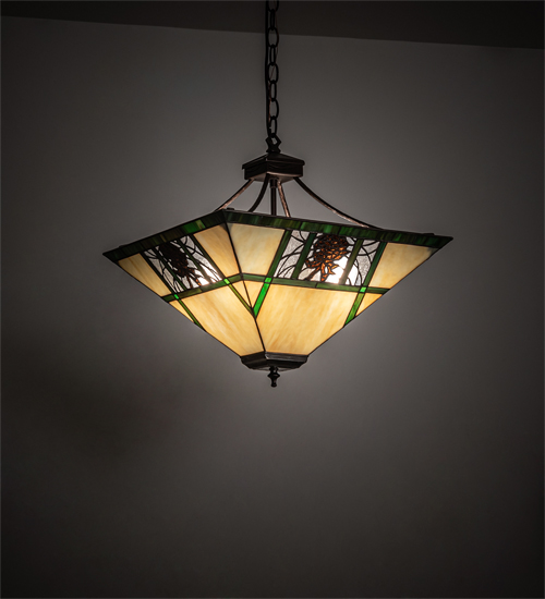 224378 18 in. Wide Pinecone Ridge Inverted Pendant