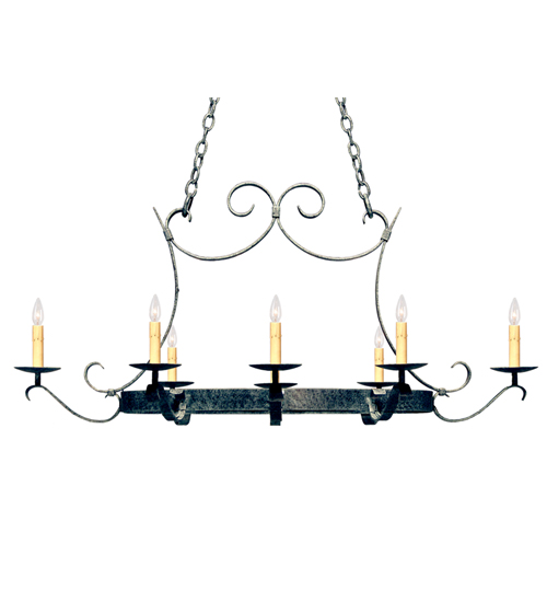 188401 53 in. Long Laramie 8 Light Pot Rack
