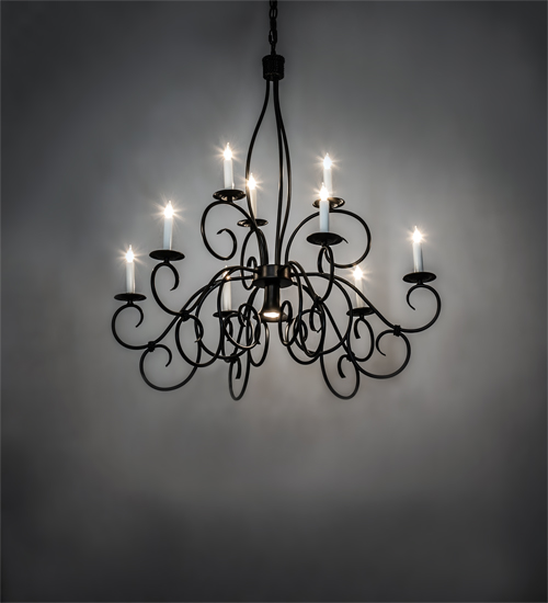 227102 36 in. Wide Grace 10 Light Two Tier Chandelier