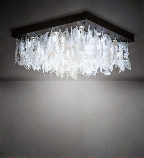 192025 36 in. Square Ginkgo Leaf Flushmount