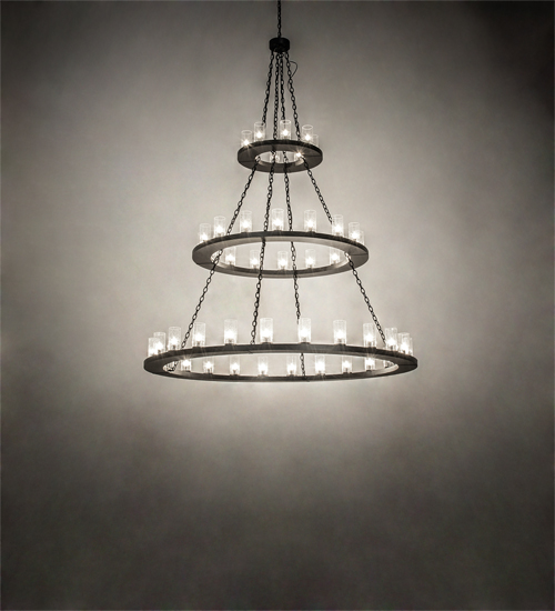 221385 72 in. Wide Loxley 48 Light Three Tier Chandelier