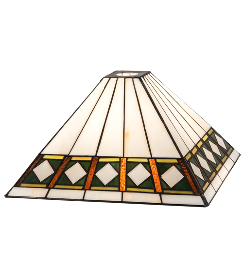 67923 14 in. Square Diamond Band Mission Shade