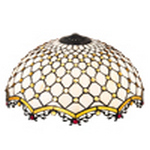 132693 18 in. Wide Diamond & Jewel Shade