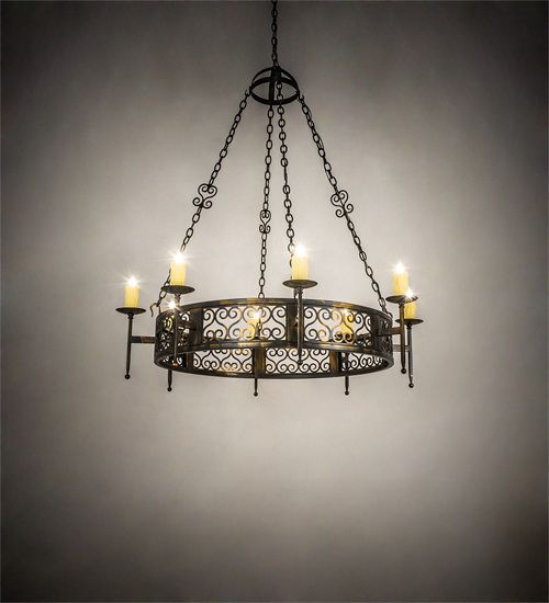 222724 48 in. Wide Toscano 8 Light Chandelier