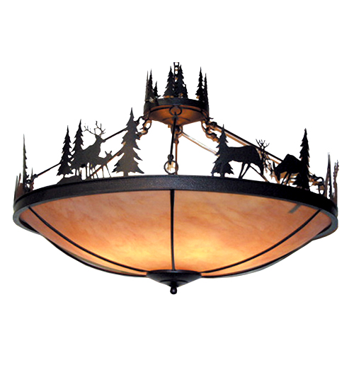 120786 48 in. Wide Woodland Inverted Pendant
