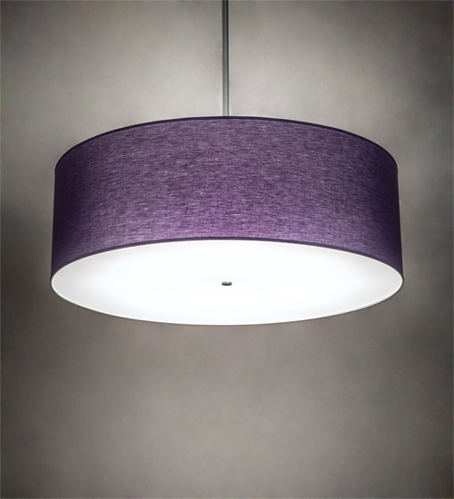226828 48 in. Wide Cilindro Textrene Pendant, Violet, White & Silver