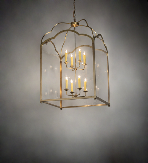 32 in. Square Claudette Pendant, Clear