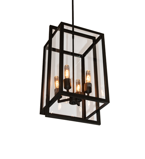 14 in. Kitzi Box Pendant Light - Clear