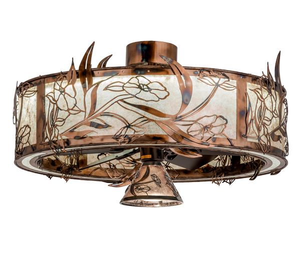 36 in. Lady Slipper Chandel-Air Light - Silver Mica